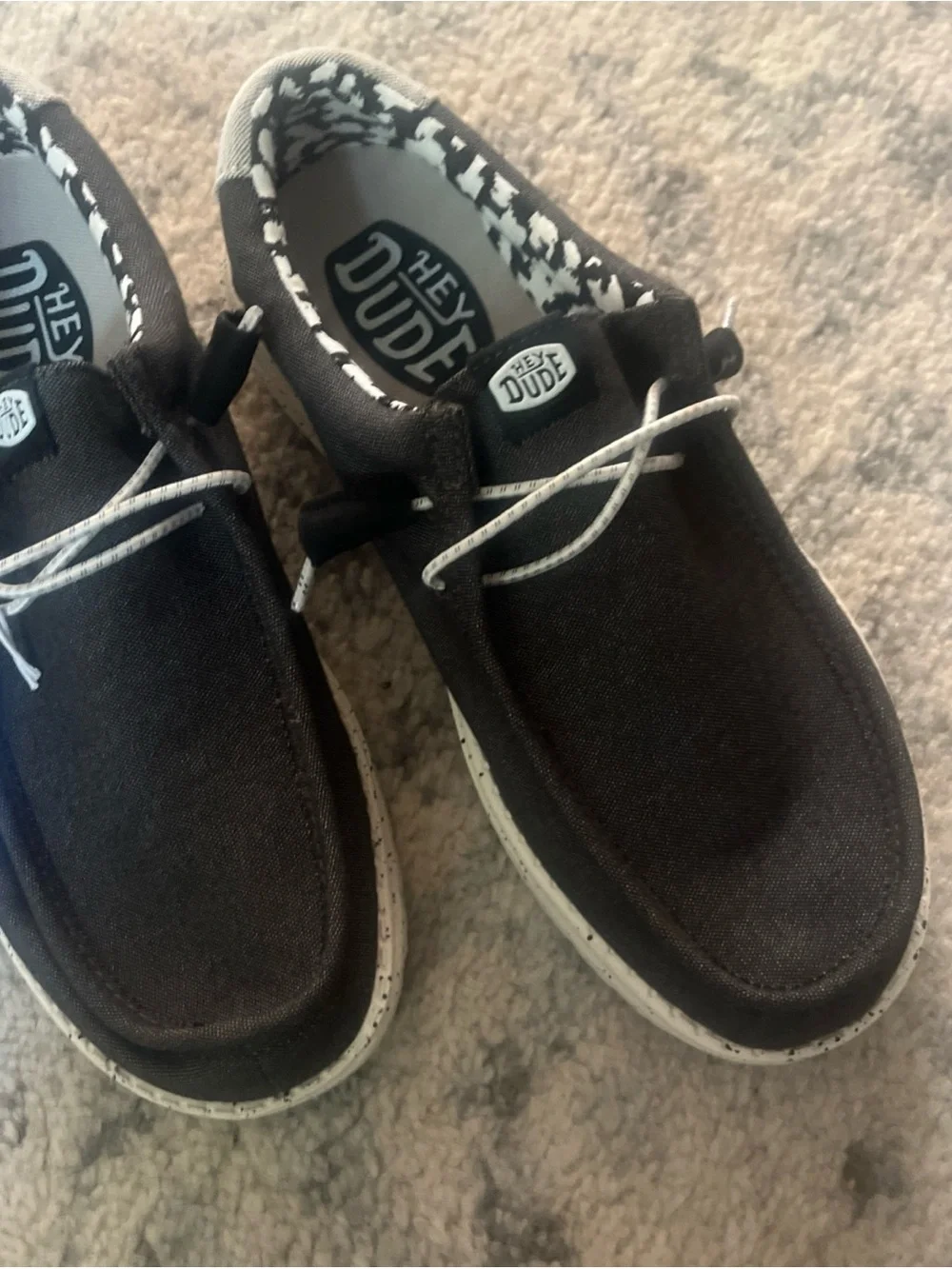 Mens Hey Dude Wally Opal Black Size 9 Nwt